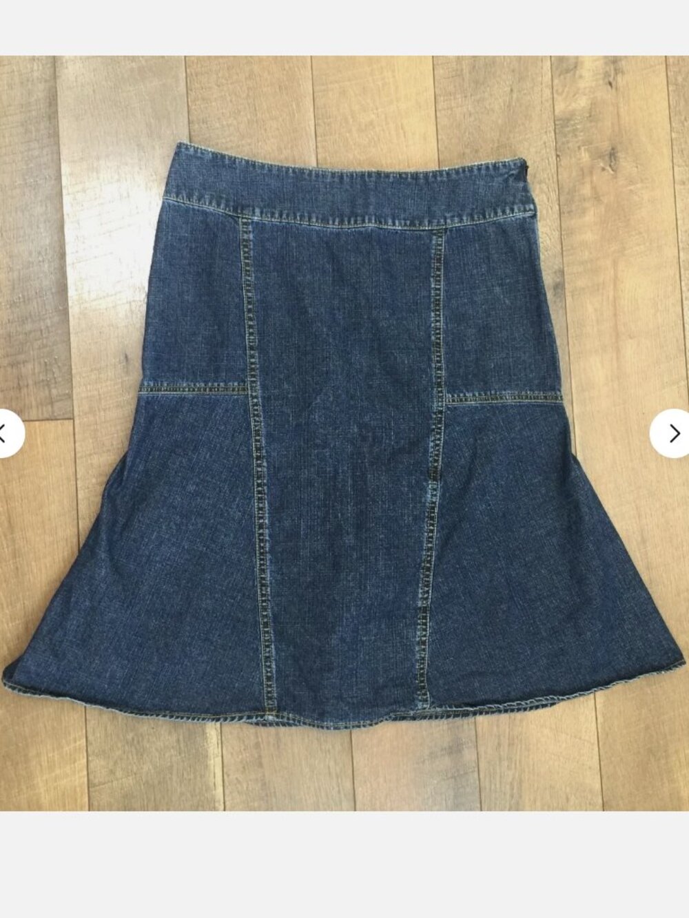 MICHAEL KORS Womens Sz 4 Blue Denim Skirt 100% Cotton Side Zip Great Look Size 4